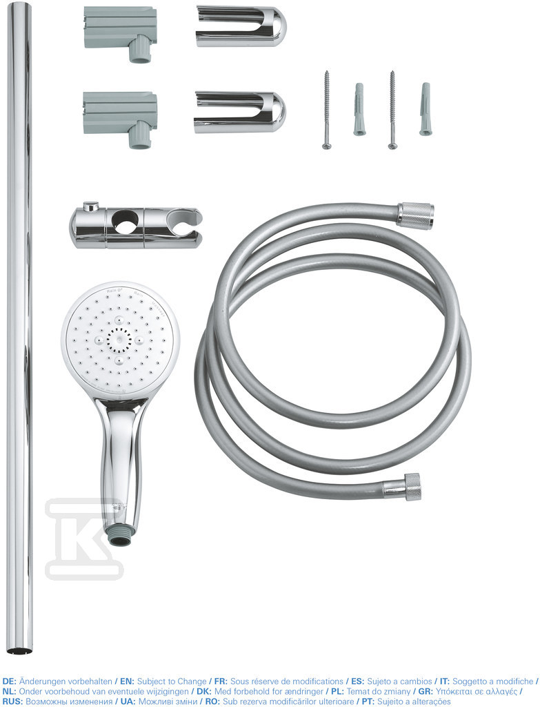 Tempesta 100 Shower system with shower - 27644001