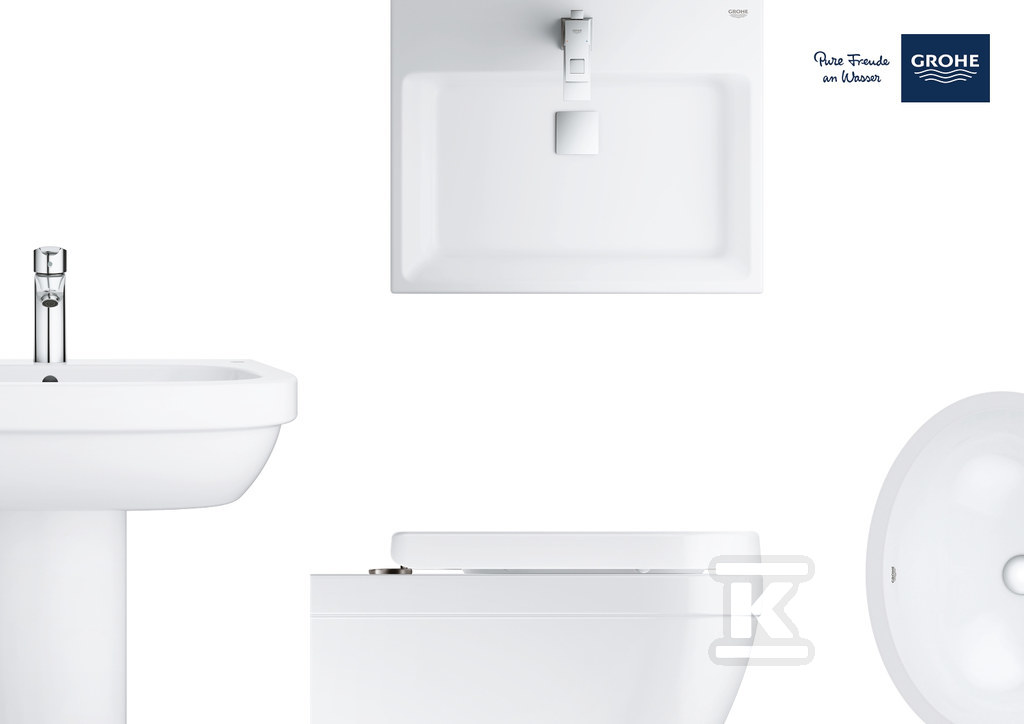 Підвісна раковина Euro Ceramics, 60 см, - 39335000