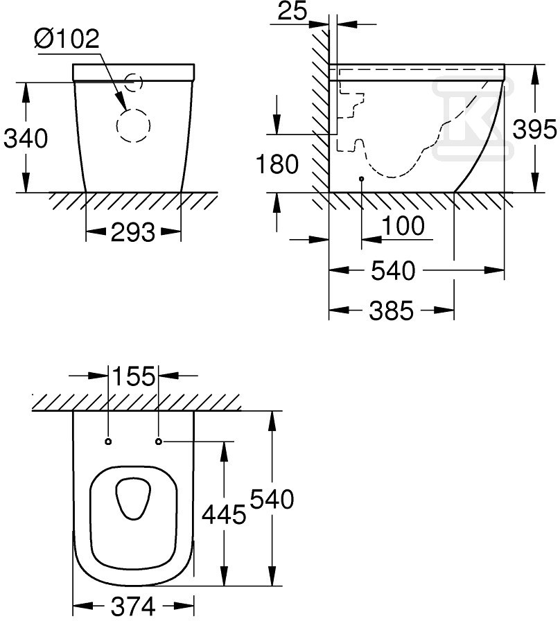 GROHE Ceramics floor standing toilet - 39339000