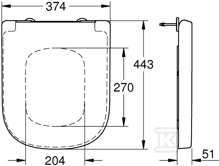 Euro Ceramic Toilet seat - 39330002