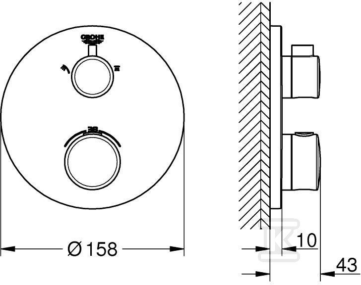 Grohtherm Termostatyczna bateria - 24076000