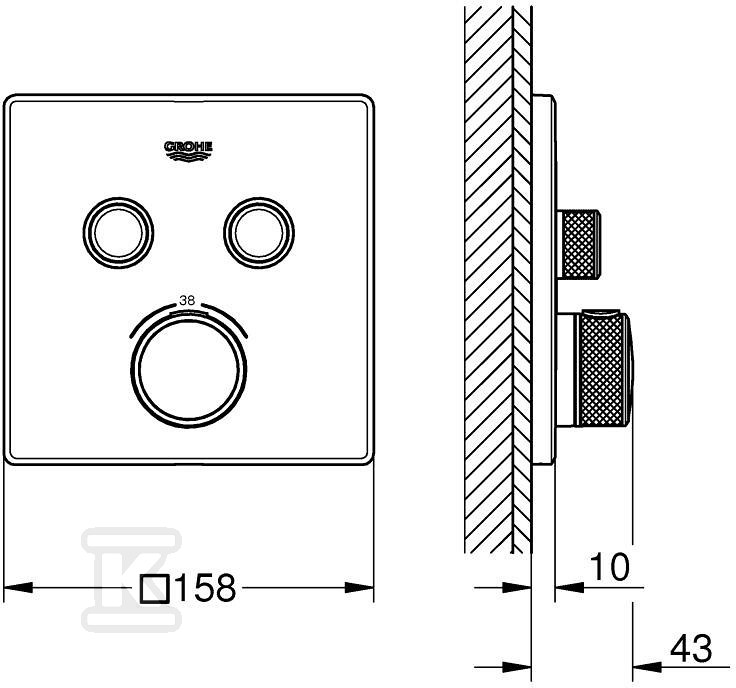 Grohtherm SmartControl Bateria - 29124000