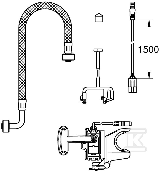 Automatic rinsing kit dedicated to the - 46944001