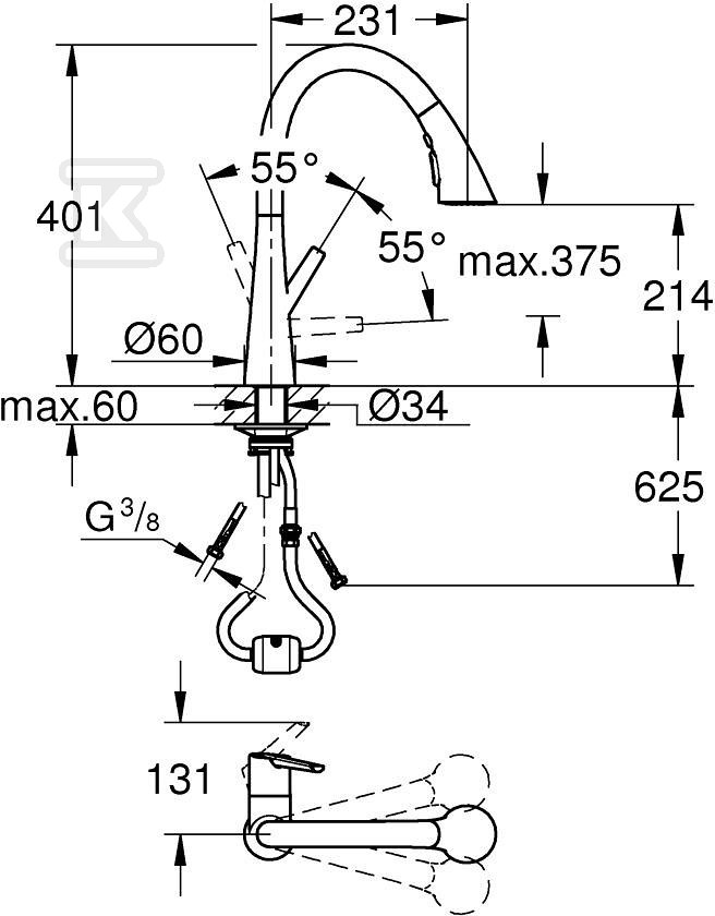 Bateria zlewozmywakowa Zedra - 32294DC2