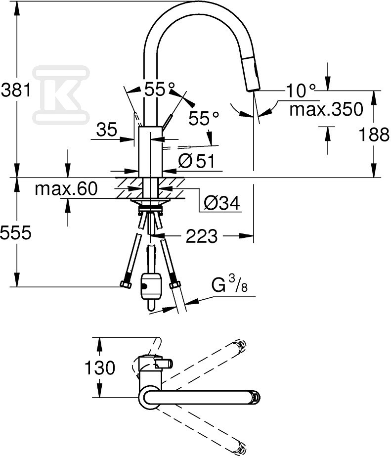 Bateria zlewozmywakowa Eurostyle - 31481001