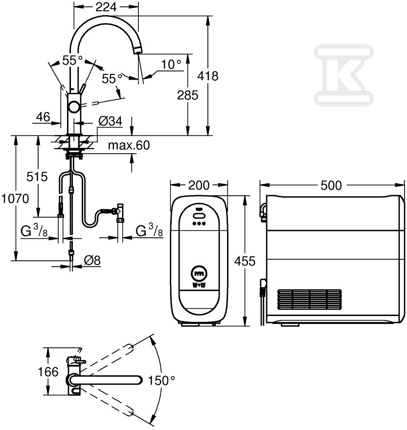 Zestaw startowy GROHE Blue Home z - 31455DL1