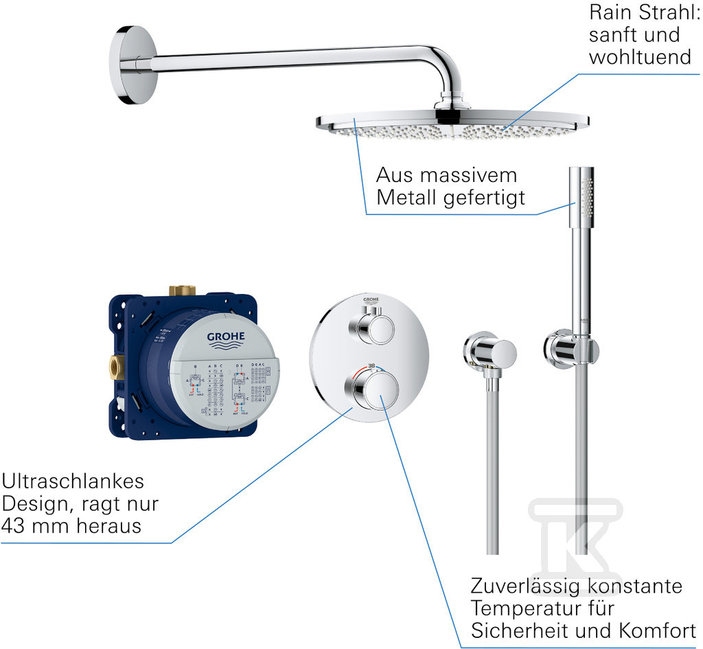 Grohtherm Concealed Shower system with - 34731000