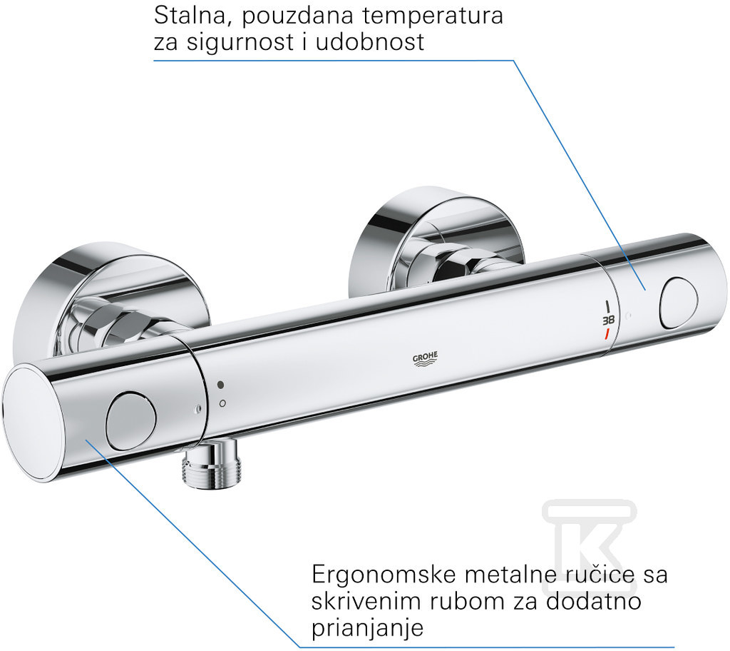 Grohtherm 800 Cosmopolitan Bateria - 34765000