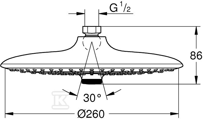 Тропічний душ Euphoria 260, діаметр 260 - 26455000