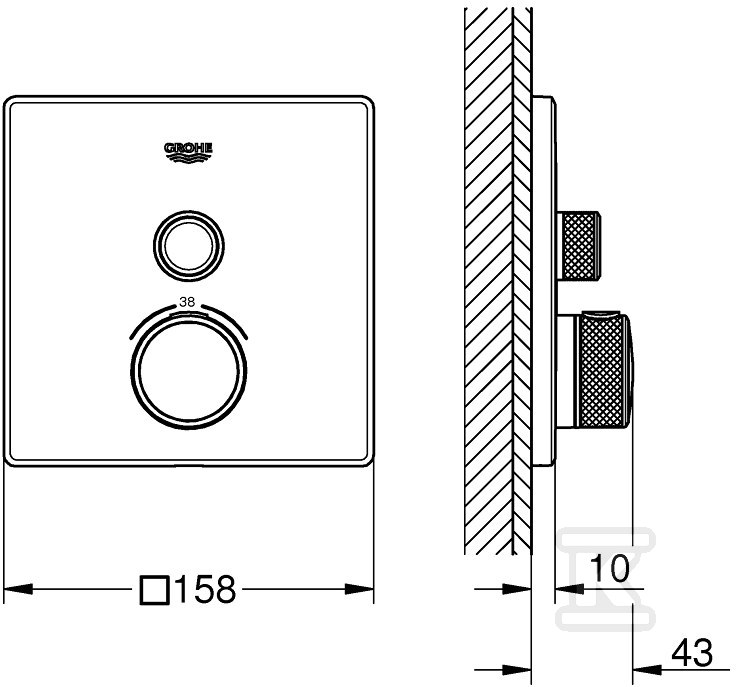 Grohtherm SmartControl Bateria - 29123000