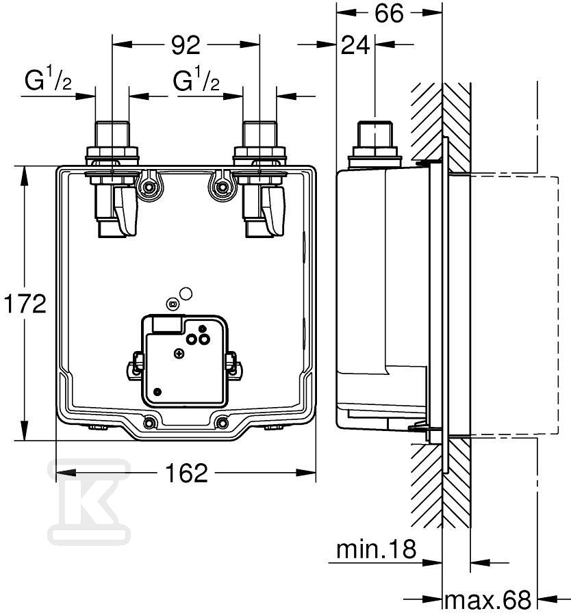 Puszka podtynkowa Grohe Eurosmart - 36339001