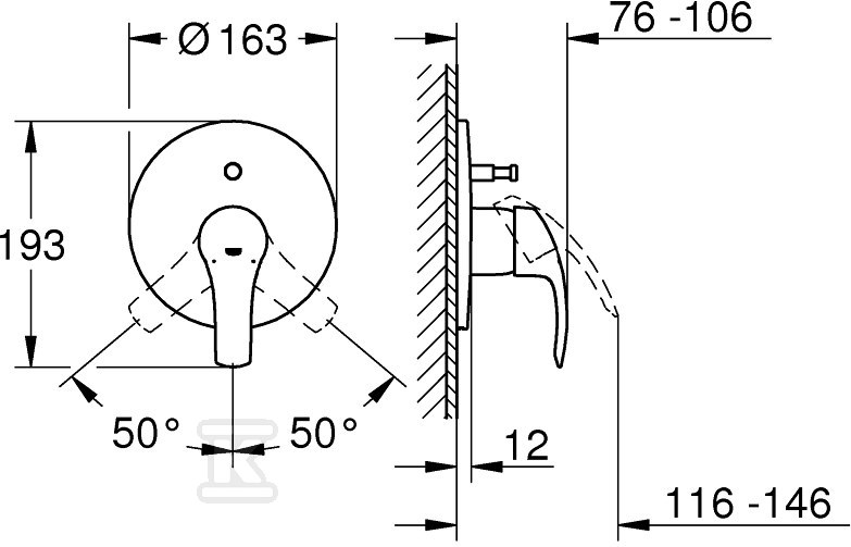 Eurosmart Jednouchwytowa bateria - 19450002