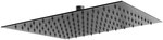 Głowica talerzowa deszczowni SLIM kwadratowa 30 cm, czarna
