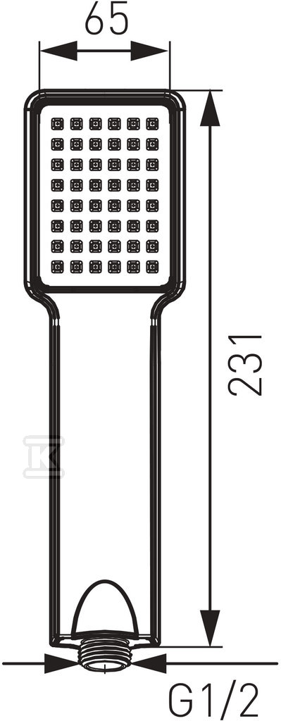 QUADRO LA 1F hand shower, chrome - S110-LA