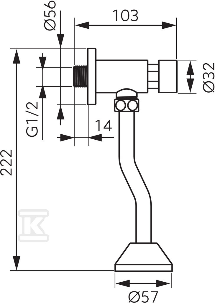 PRESSTIGE PRO timed urinal valve, - Z502