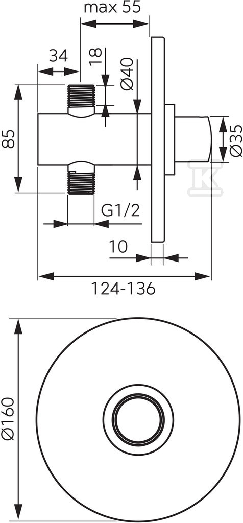 PRESSTIGE PRO concealed timer shower - Z503