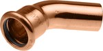 Kniebogen mit Nipple 45° Kupfer - 28