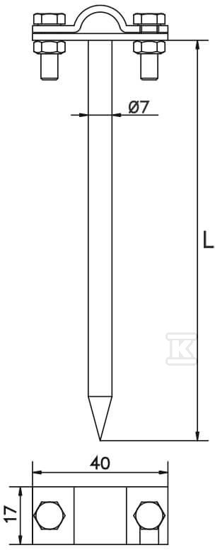 Дріт для кріплення, вбивний, h=33см - AH07361