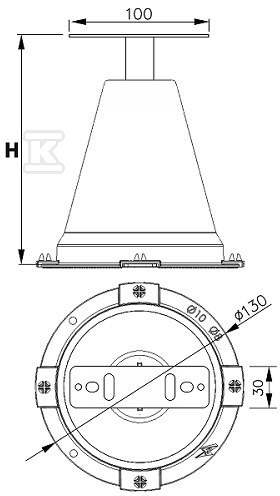 Uchwyt do koryt kablowych h=20cm - AH38561P