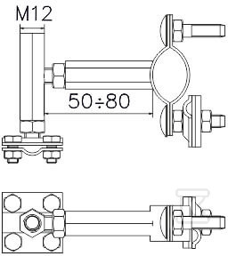 Mocowanie masztu do barierki/rury - AH41661