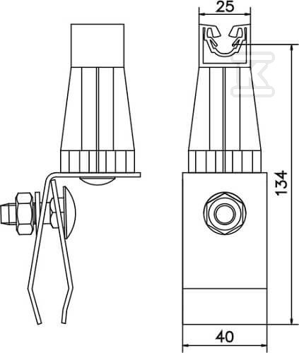 Тримач зі стійкою для відвідника чорний - AH08073A