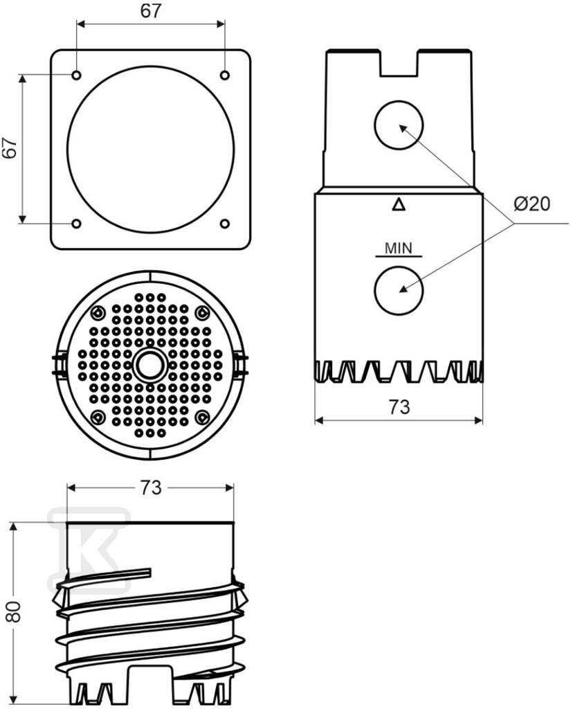 MDFZ rögzítőlemez a végszigeteléshez - MDFZ 80/VDZ_KB
