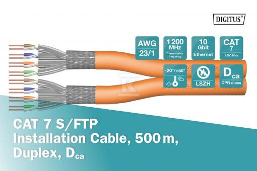 Kabel instalacyjny dupleksowy DIGITUS - DK-1743-VH-D-5