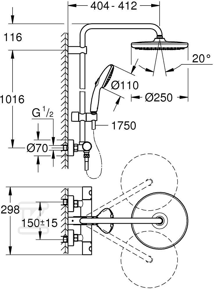 Termostatyczny system prysznicowy - 26670001