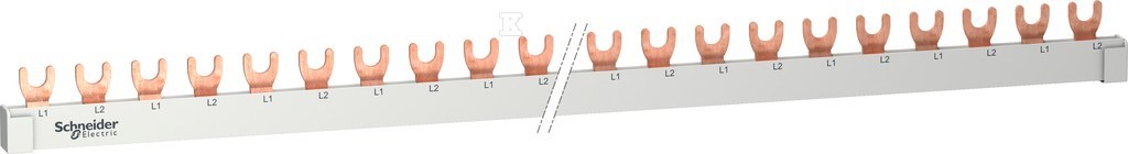 Fork rail R9XFH257 63A 2-pole 57 - R9XFH257