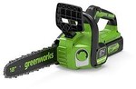 Greenworks Gd24Cs30K4 láncfűrész szett töltő + akku 4 Ah 24V