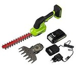 Greenworks G24Shtk2 Grass and Hedge Trimmers Set Charger + Battery 2 Ah 24V