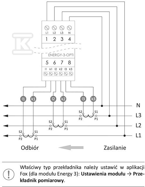 Monitor električne energije sa - WI-MEF-3-OPTI-100