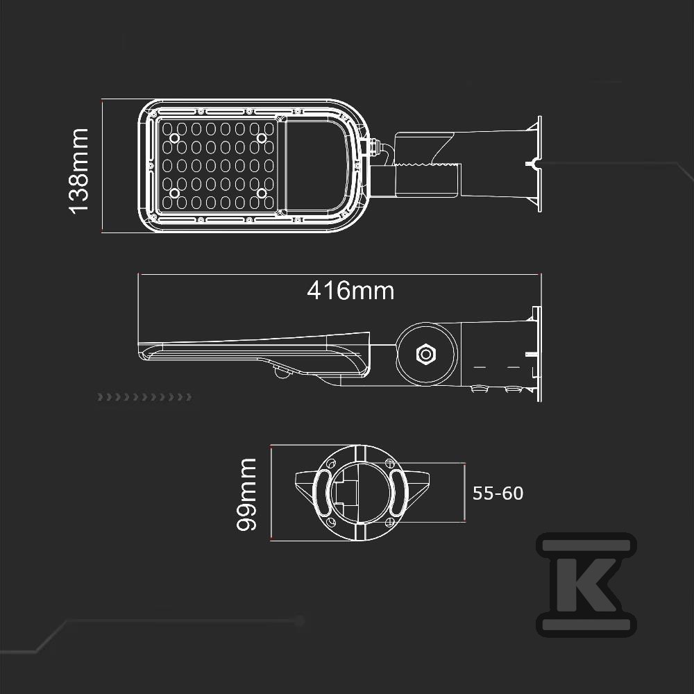 Oprawa uliczna LED V-TAC SAMSUNG CHIP z - 20423