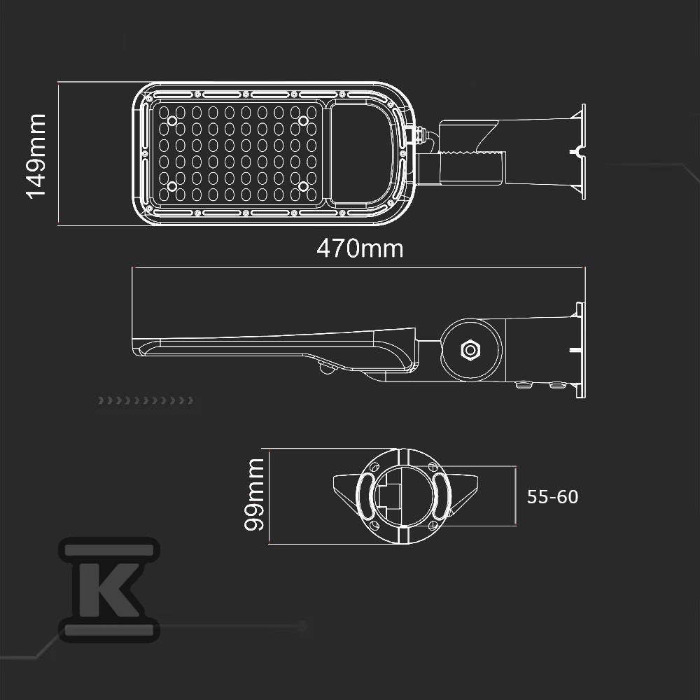 Oprawa uliczna LED V-TAC SAMSUNG CHIP z - 20425