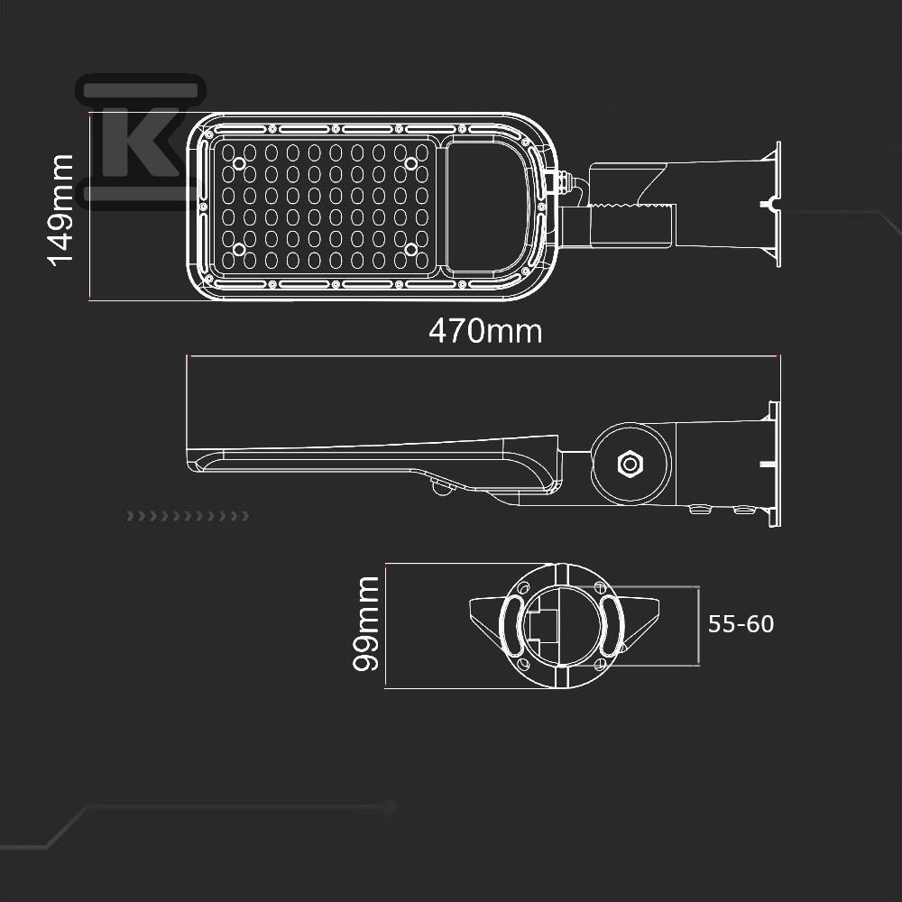 Oprawa uliczna LED V-TAC SAMSUNG CHIP z - 20439