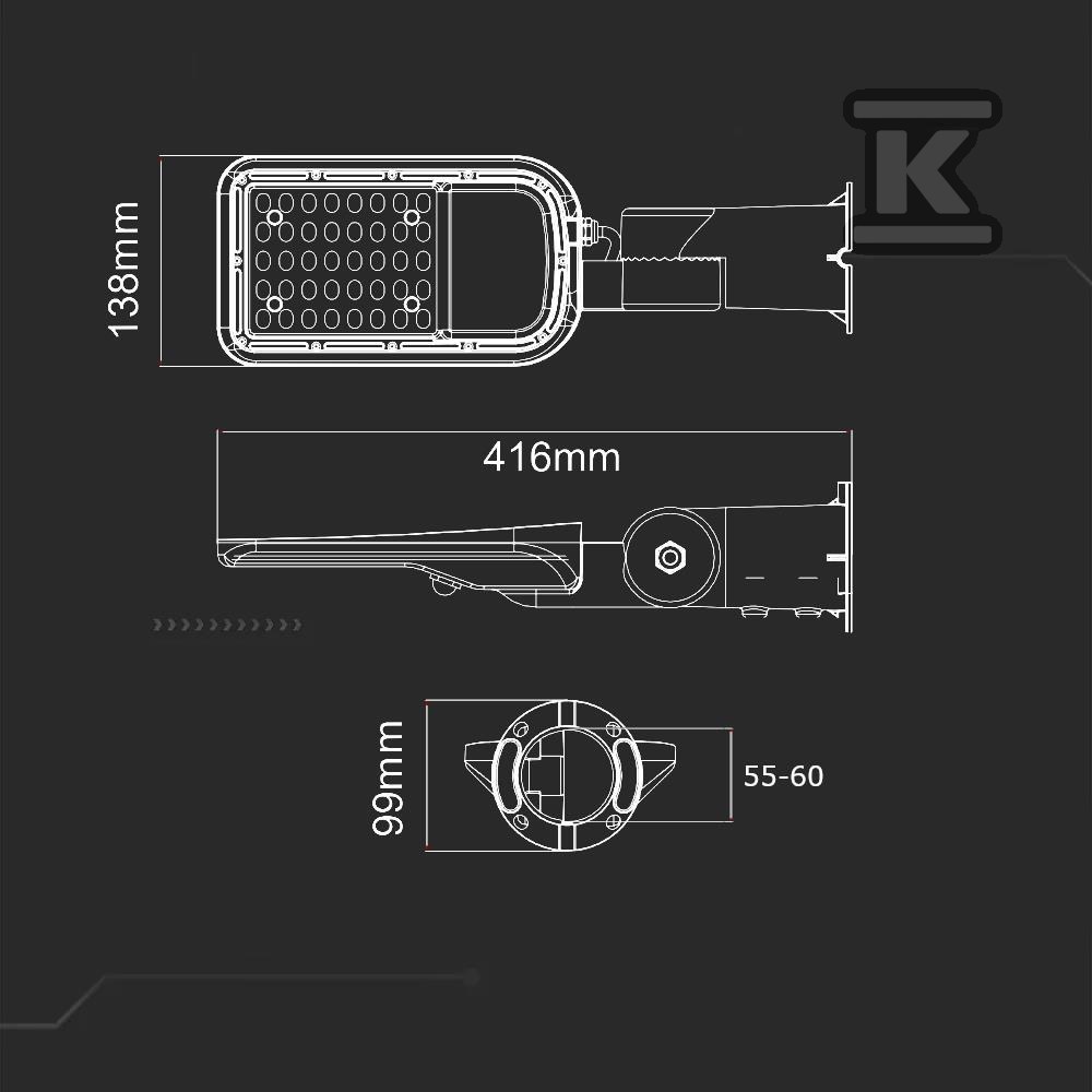 Oprawa Uliczna LED V-TAC SAMSUNG CHIP z - 20422