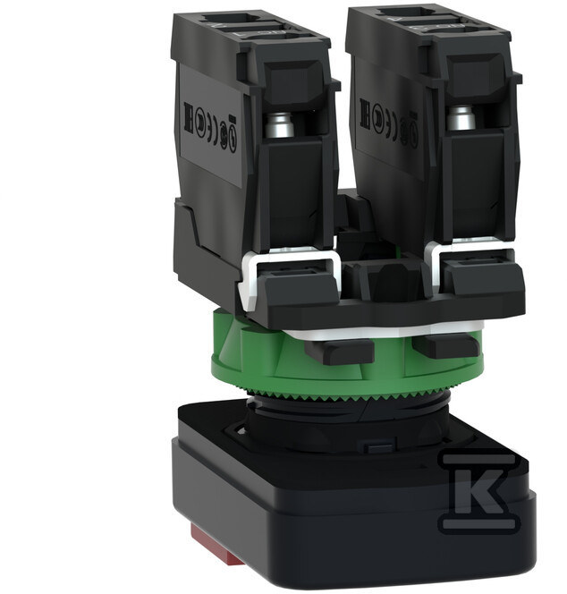 Zweifarbiger LED-Taster grün/rot 240V - XB5AW73731M5