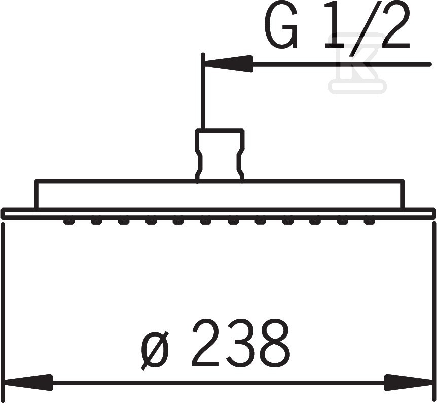 Głowica prysznicowa HYDRA górna z - 232080