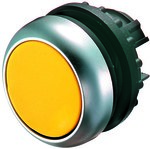 Drive M22-D-Y yellow flat button with spring return