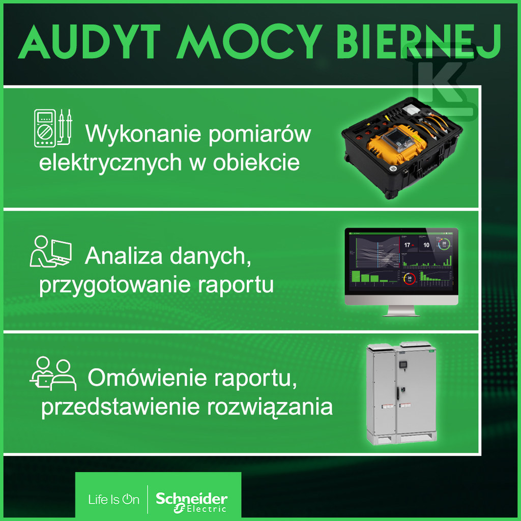 Pomiar jakości energii SCHNEIDER. Audyt - DCX462