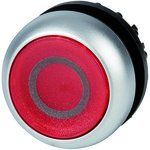 Drive M22-DRL-R-X0, illuminated flat button, red, without spring-return