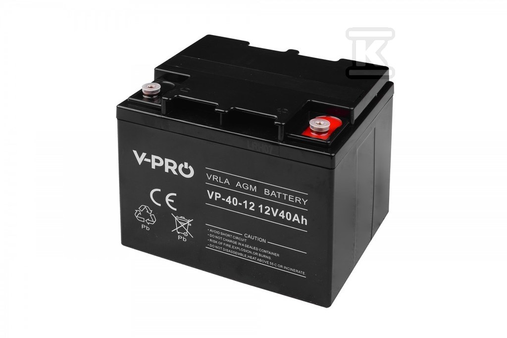 Akumulator AGM VPRO 12V 40 Ah - 6AKUAGM040