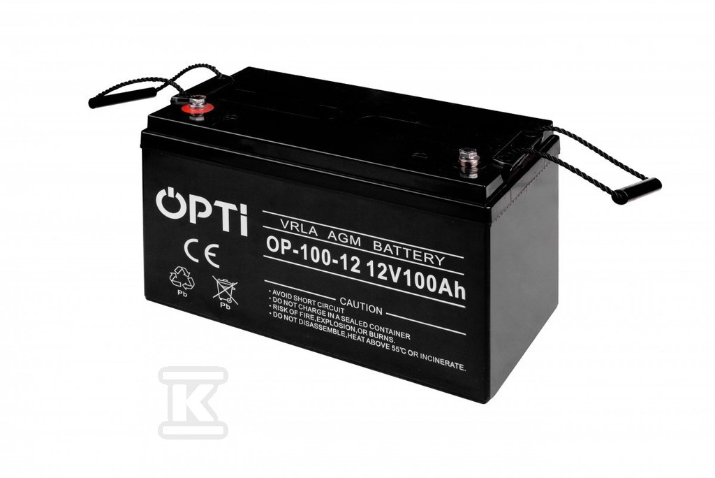 AGM OPTI 12V 100 Ah battery - 6AKUV100AG