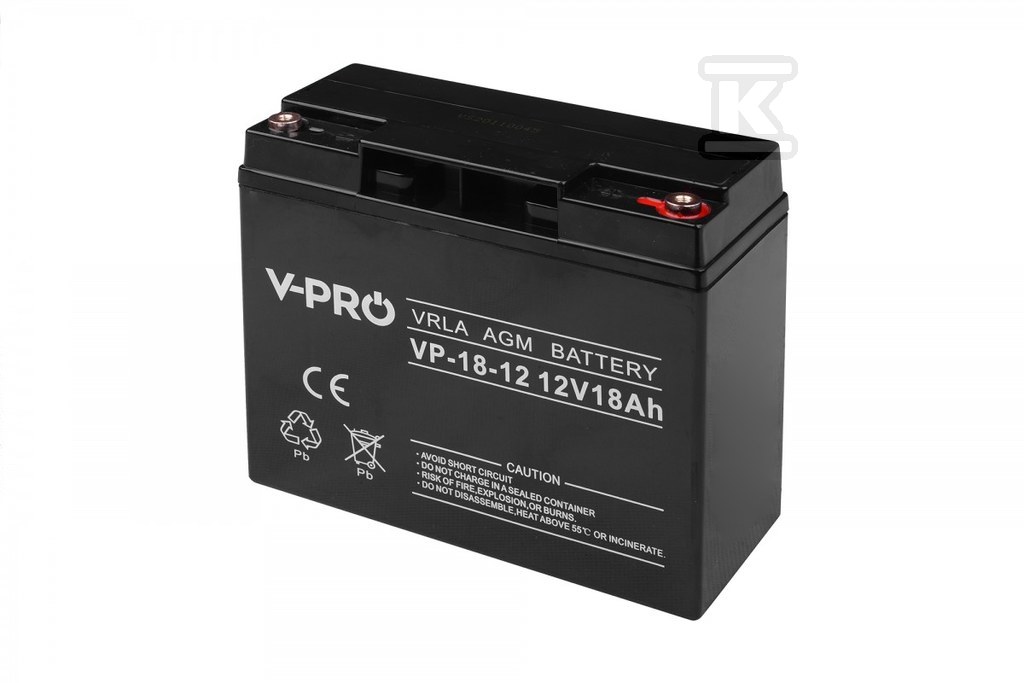 BATTERY AGM VPRO 12V 18Ah - 6AKUAGM018