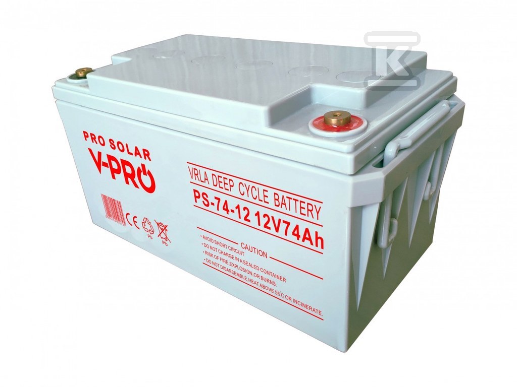 Battery DEEP CYCLE VPRO SOLAR 12V 74Ah - 6AKXDEEP07