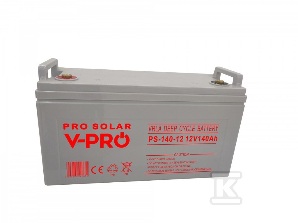 Battery DEEP CYCLE VPRO SOLAR 12V 140Ah - 6AKXDEEP14