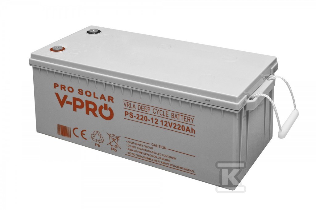 DEEP CYCLE VPRO SOLAR 12V 220Ah battery - 6AKXDEEP20