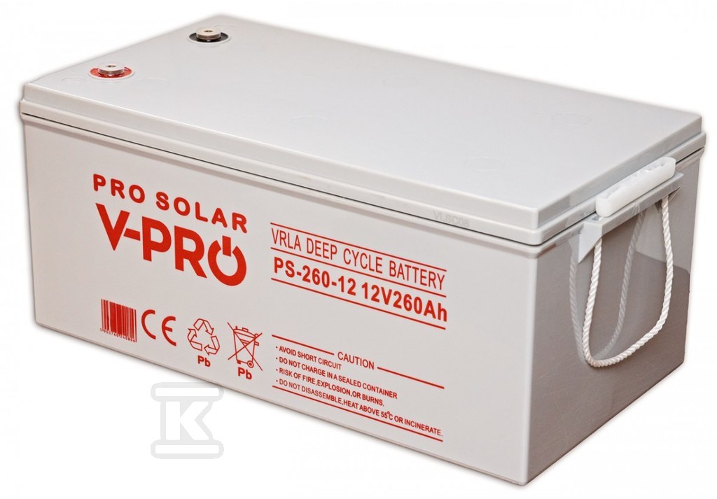 Battery DEEP CYCLE VPRO SOLAR 12V 260Ah - 6AKXDEEP26