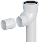 Winkel für PP-Schornsteinsysteme, verschraubt, reduzierend 87° DN60/80mm L500mm auf Sockel mit Dichtung [EPDM] ONNLINE