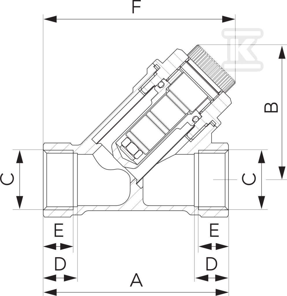 Angled mesh filter with magnet, - F02M